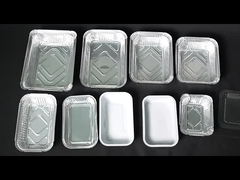 1000 sztuk prostokątne jednorazowe pojemniki z folii aluminiowej Tacy/pojemniki z folii opakowaniowej