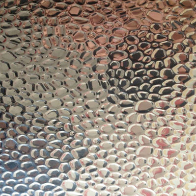 Oranżowa skóra Stucco Hammer Pebble Embossed Mirror Reflexory Aluminium Sheets