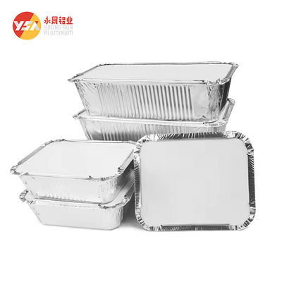 Disposable Tin Foil Trays Food Packaging Aluminium Container Disposable Aluminum Tray With Plastic Lid