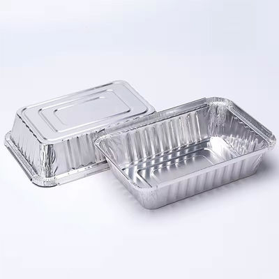Pudełko pojemnikowe Pudełko pojemnikowe Aluminiowe pokrycie prostokątne Pojemnik z folii aluminiowej