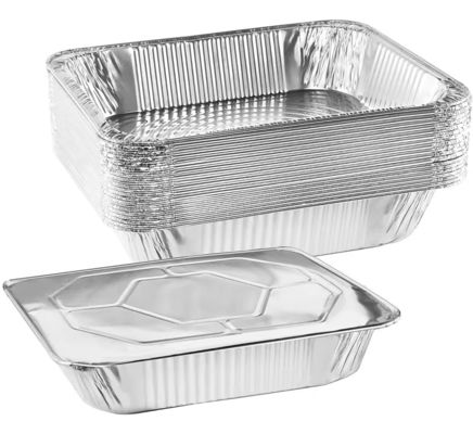 314x204mm Aluminium Roaster Pan Jednorazowe prostokątne tacki foliowe